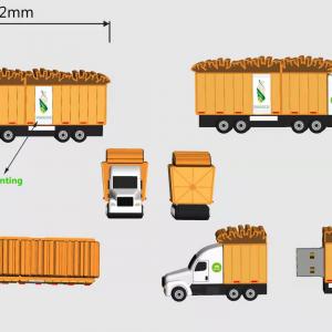 Customizing New Design PVC Truck USB flash drives