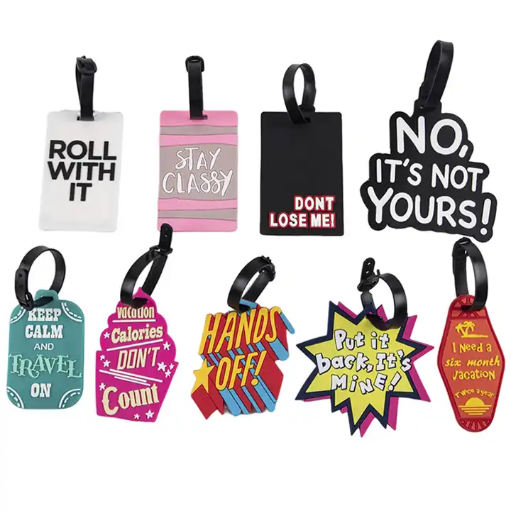 Cartoon Silicone Rubber PVC Luggage Tags Travel Accessories for Bags Portable Luggage Tag for Journey