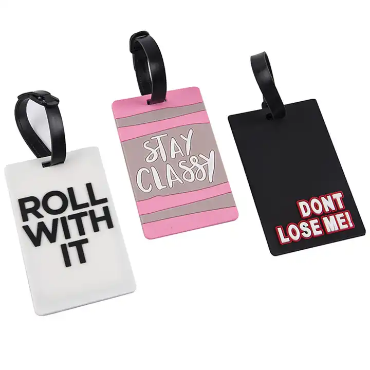 Cartoon Silicone Rubber PVC Luggage Tags Travel Accessories for Bags Portable Luggage Tag for Journey