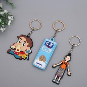 Custom 2D/3D Anime Soft Pvc Keychain Make Soft Rubber Key Chain Your Logo keyring with chain Metal Keychain For Promotion Gifts