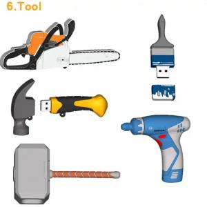 Custom PVC Tool shape USB pen stick