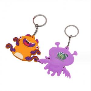 Custom Pvc Charm Keychain High Quality Silicone Cute Pvc Cartoon Animal Keyring