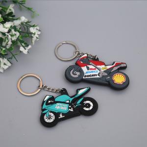 Oem Cute Silicone Cartoon Image Keychain 2D/3D Soft Pvc Keychain Motorcycle Creative Keychain