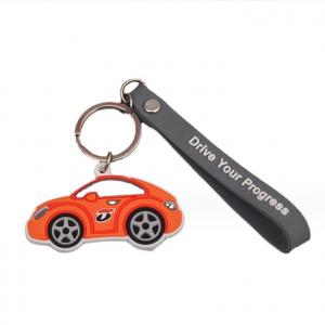 Personalized Promotion 2D 3D Car shape Anime Cartoon Silicone Character Cute Logo Key Chain Keyring Rubber Soft Custom PVC Keychain