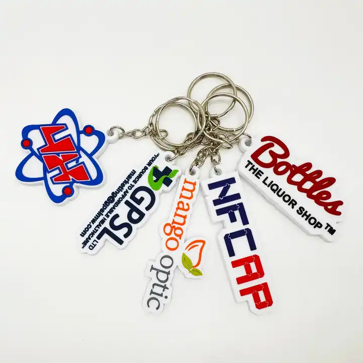 Personalized promotion Soft pvc key chain custom logo alphabet Soft rubber silicone 3d/2d custom key chain