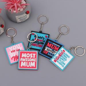 Personalized promotional soft pvc logo 2D rubber gift key chain custom logo letter keychain